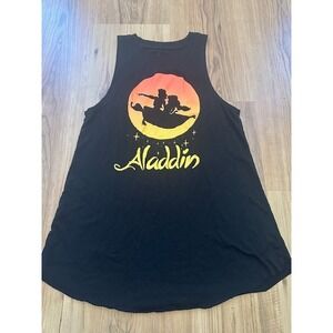 Disney‎ Aladdin Sunset Graphic Racerback Tank Women's Black